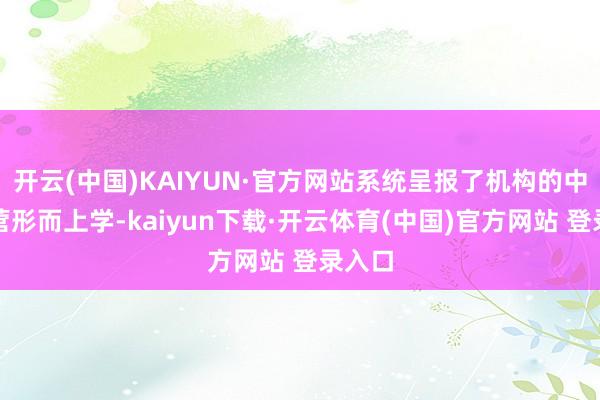 开云(中国)KAIYUN·官方网站系统呈报了机构的中枢运营形而上学-kaiyun下载·开云体育(中国)官方网站 登录入口